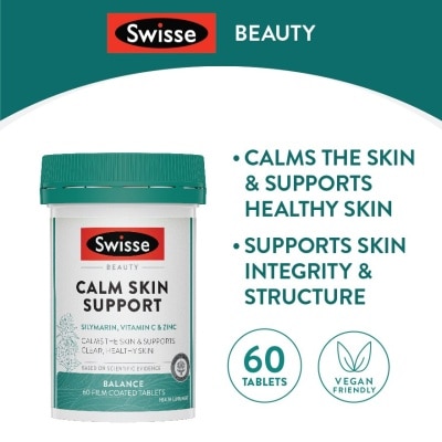 SWISSE - Calm Skin Support Tablet (Calms Skin + Supports Clear & Healthy Skin) 60s (Expiry: Oct`2026)