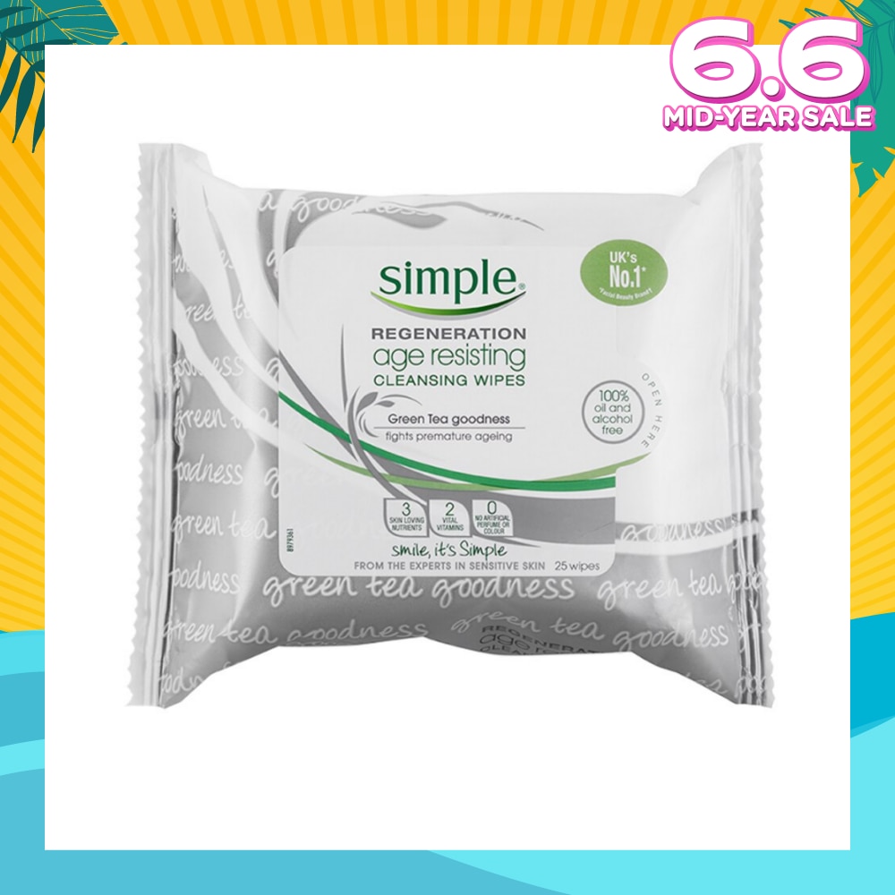 Regeneration Age Resisting Cleansing Wipes 25s