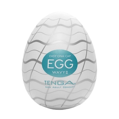 TENGA Egg Wavy II (Rippling Ridges Overlap To Bring Wave After Wave Of Stimulation) 1s