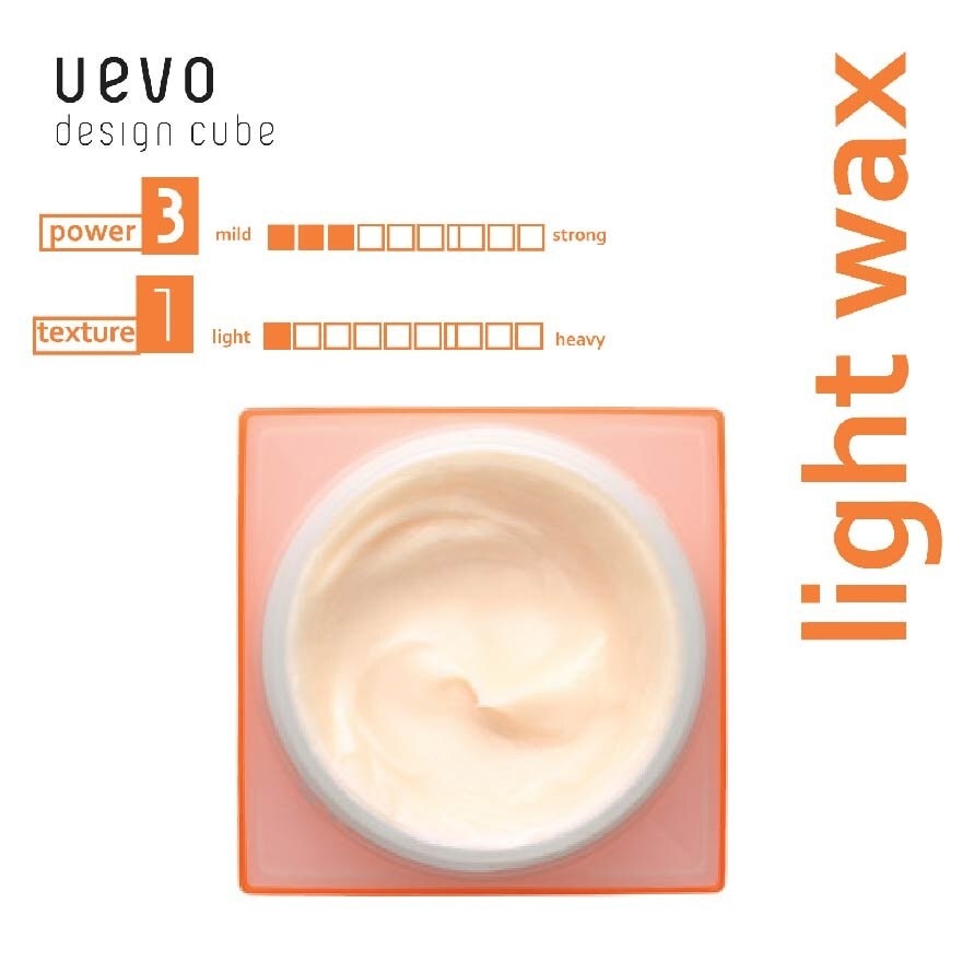 Uevo Design Cube Light Wax (Suitable For Light And Wavy Hairstyle) 80g