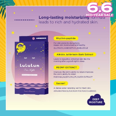 LULULUN One Night Rescue Moist (Special Night Treatment Serum Mask) 5s