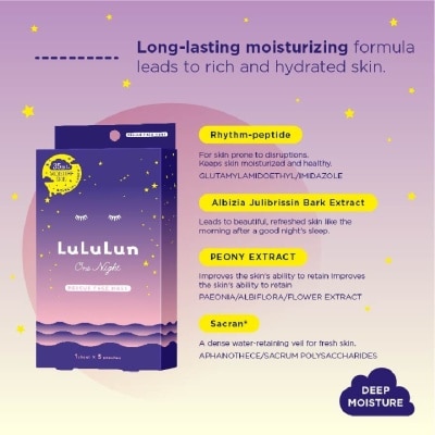 LULULUN One Night Rescue Moist (Special Night Treatment Serum Mask) 5s