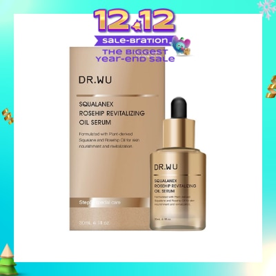 DR. WU Squalanex Rosehip Revitalizing Oil Serum (Improve Fine Lines + Elasticity for More Youthful + Radiant Complexion) 30ml