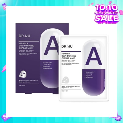 DR. WU Vitamin A Deep Hydrating Capsule Mask (For Dewy Soft Skin + Help Retains Optimum Moisture Level) 4s