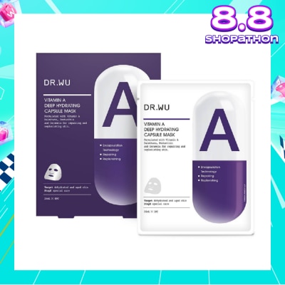 DR. WU Vitamin A Deep Hydrating Capsule Mask (For Dewy Soft Skin + Help Retains Optimum Moisture Level) 4s