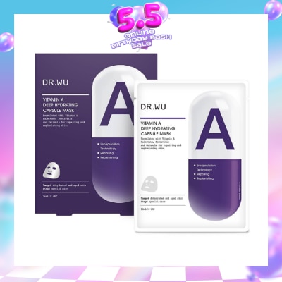 DR. WU - Vitamin A Deep Hydrating Capsule Mask (For Dewy Soft Skin + Help Retains Optimum Moisture Level) 4s