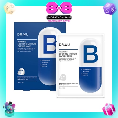 DR. WU - Vitamin B Soothing Moisture Capsule Mask (For More Supple Skin + Moisturise & Soothe Dry & Irritated Skin) 4s