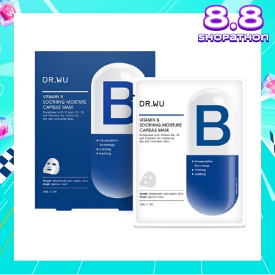 DR. WU Vitamin B Soothing Moisture Capsule Mask (For More Supple Skin + Moisturise & Soothe Dry & Irritated Skin) 4s