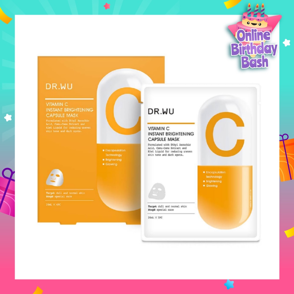 DR. WU Vitamin C Instant Brightening Capsule Mask (Lighten Existing Pigmentation & Spots) 4s