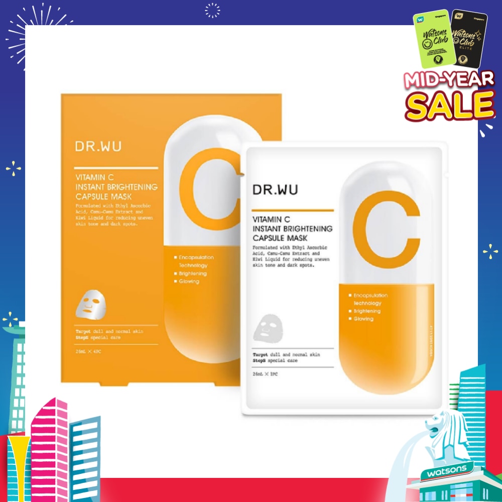 DR. WU Vitamin C Instant Brightening Capsule Mask (Lighten Existing Pigmentation & Spots) 4s
