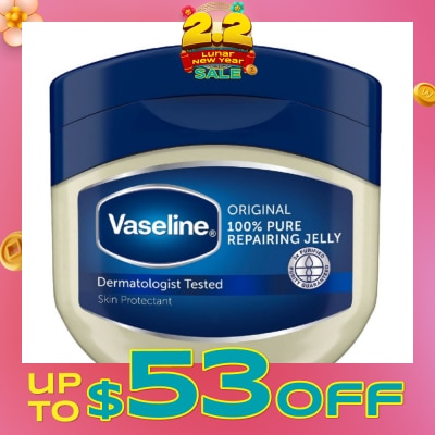 VASELINE 100% Pure Repairing Jelly Original (Skin Protectant + Protects Minor Cuts & Burns) 100ml