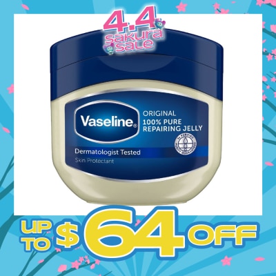 VASELINE - 100% Pure Repairing Jelly Original (Skin Protectant + Protects Minor Cuts & Burns) 100ml