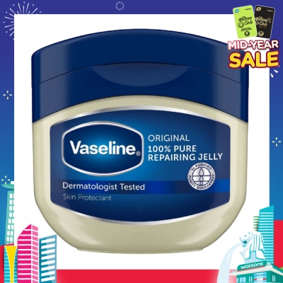 VASELINE 100% Pure Repairing Jelly Original (Skin Protectant + Protects Minor Cuts & Burns) 100ml