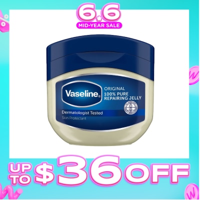 VASELINE - 100% Pure Repairing Jelly Original (Skin Protectant + Protects Minor Cuts & Burns) 100ml