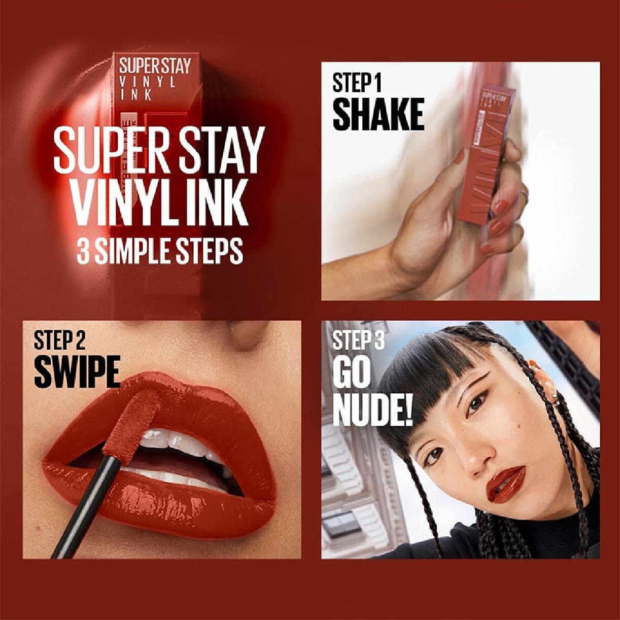 SuperStay Vinyl Ink Peppy 115 Liquid Lipstick (Smudge Proof + 16 Hours Long Wearing) 41g