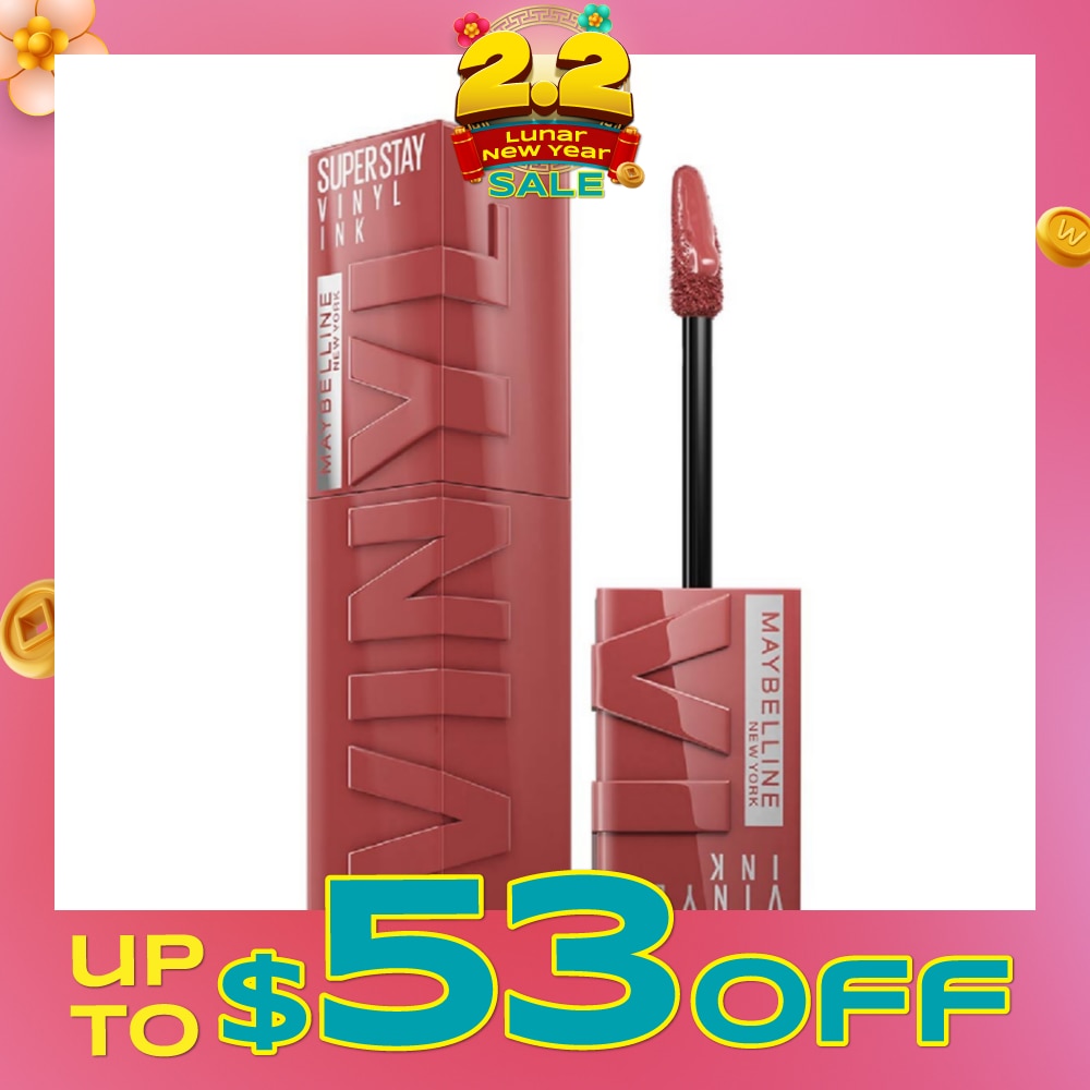 SuperStay Vinyl Ink Peppy 115 Liquid Lipstick (Smudge Proof + 16 Hours Long Wearing) 41g