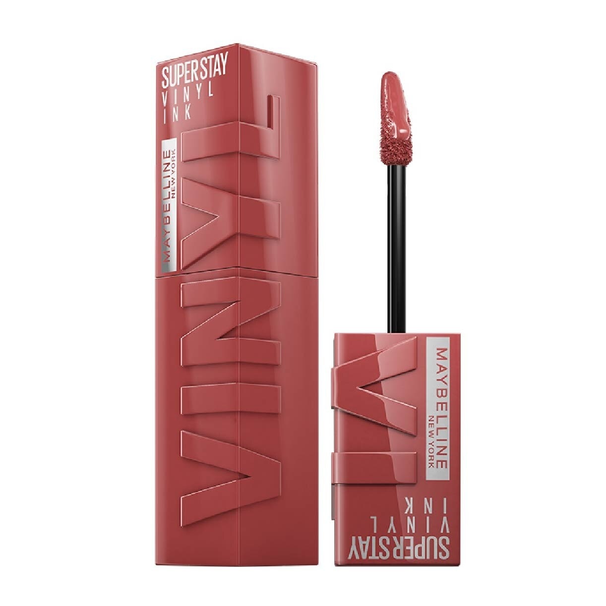 MAYBELLINE SuperStay Vinyl Ink Peppy 115 Liquid Lipstick (Smudge Proof + 16 Hours Long Wearing) 41g