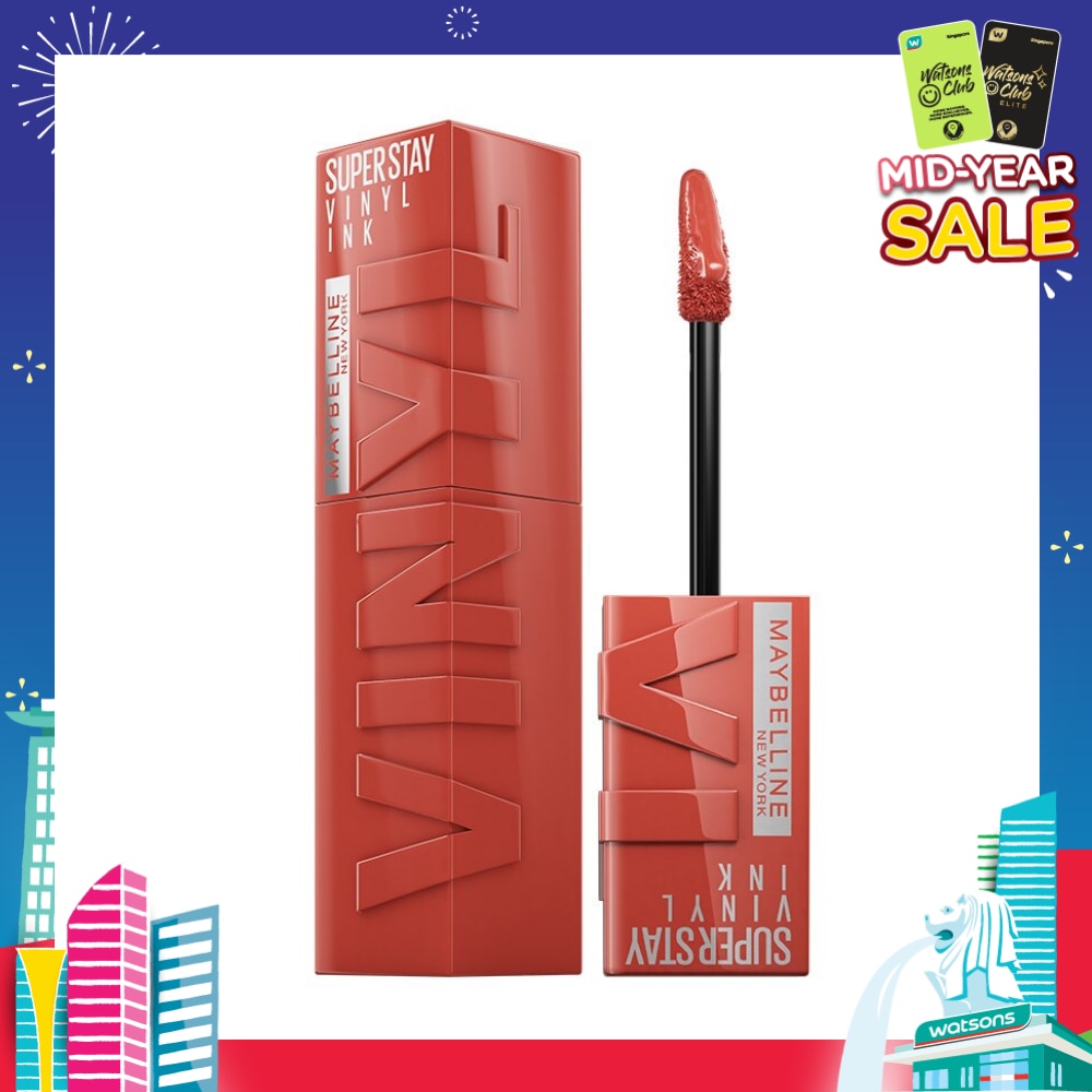 MAYBELLINE SuperStay Vinyl Ink Keen 125 Liquid Lipstick (Smudge Proof + 16 Hours Long Wearing) 41g