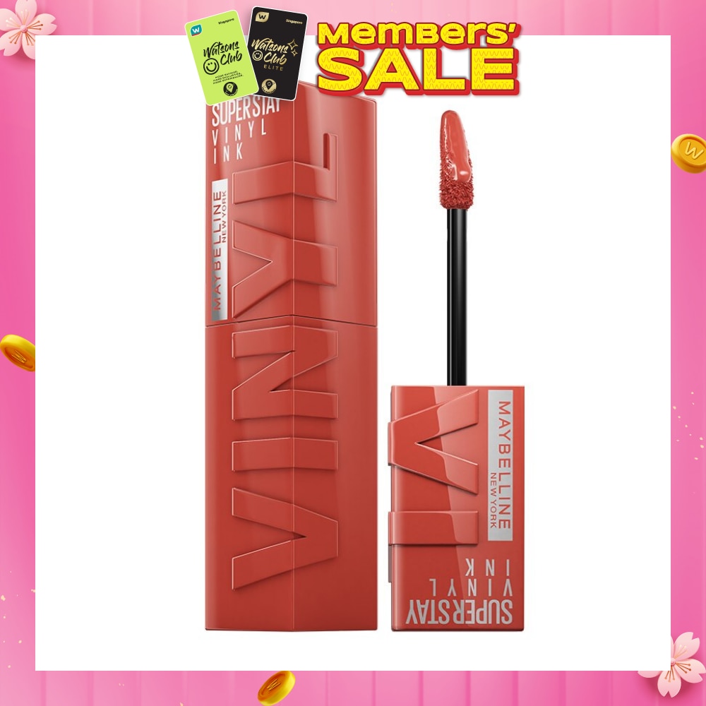 MAYBELLINE SuperStay Vinyl Ink Keen 125 Liquid Lipstick (Smudge Proof + 16 Hours Long Wearing) 41g