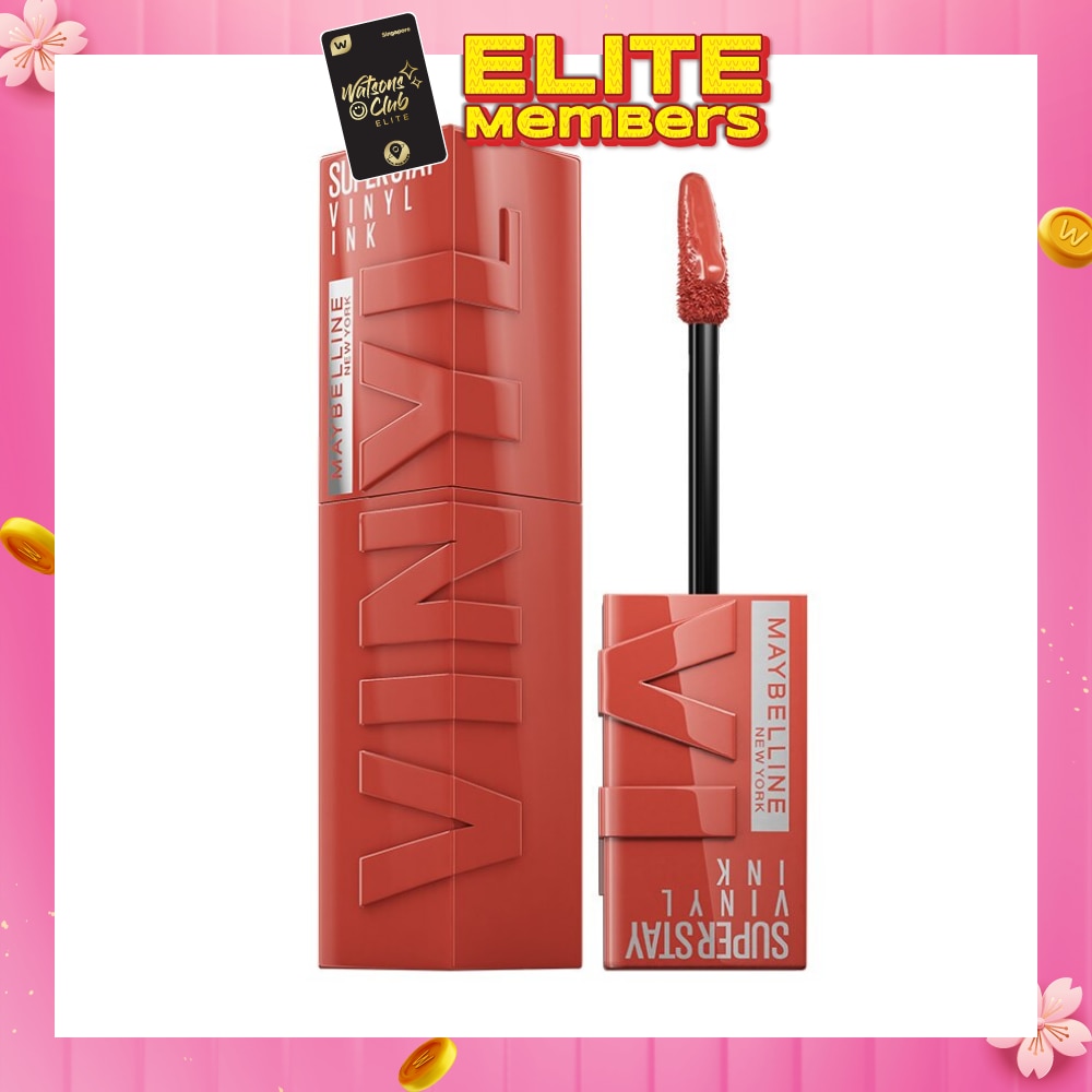 MAYBELLINE SuperStay Vinyl Ink Keen 125 Liquid Lipstick (Smudge Proof + 16 Hours Long Wearing) 41g