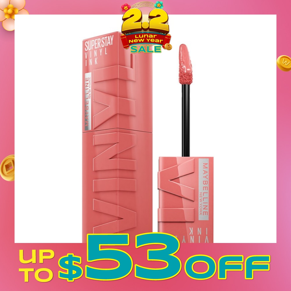 SuperStay Vinyl Ink Charmed 100 Liquid Lipstick (Smudge Proof + 16 Hours Long Wearing) 41g (Expiry: Aug`2026)