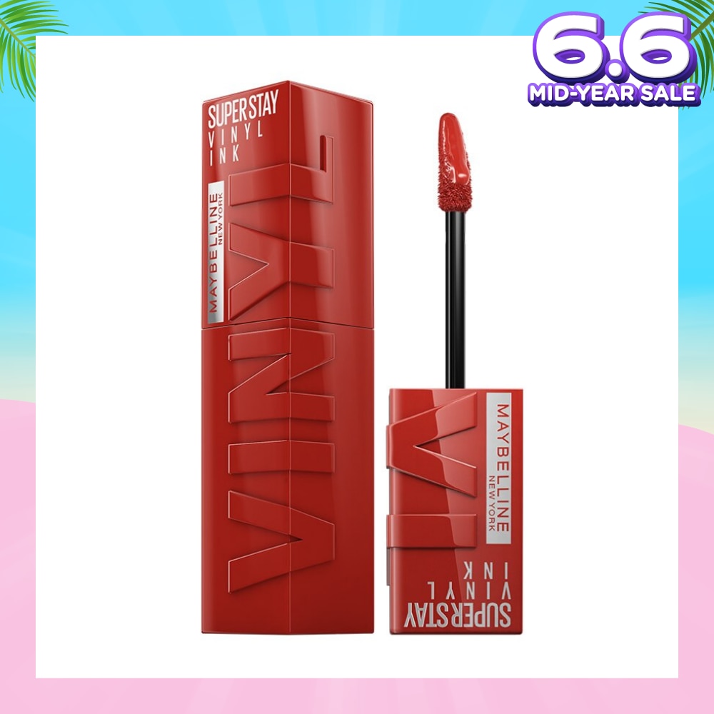 MAYBELLINE SuperStay Vinyl Ink Irrestible 62 Liquid Lipstick (Smudge Proof + 16 Hours Long Wearing) 41g