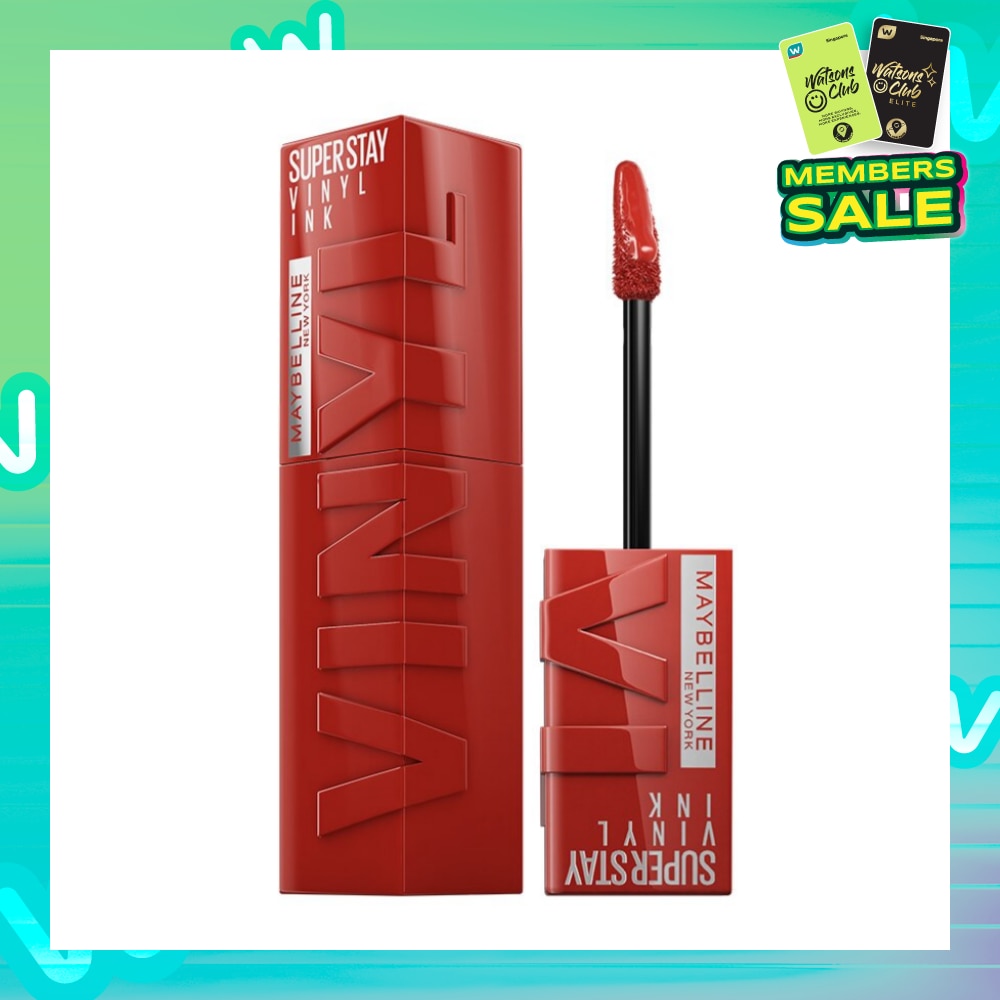 MAYBELLINE SuperStay Vinyl Ink Irrestible 62 Liquid Lipstick (Smudge Proof + 16 Hours Long Wearing) 41g