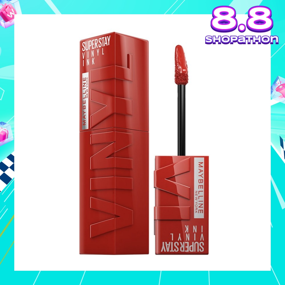 MAYBELLINE SuperStay Vinyl Ink Irrestible 62 Liquid Lipstick (Smudge Proof + 16 Hours Long Wearing) 41g