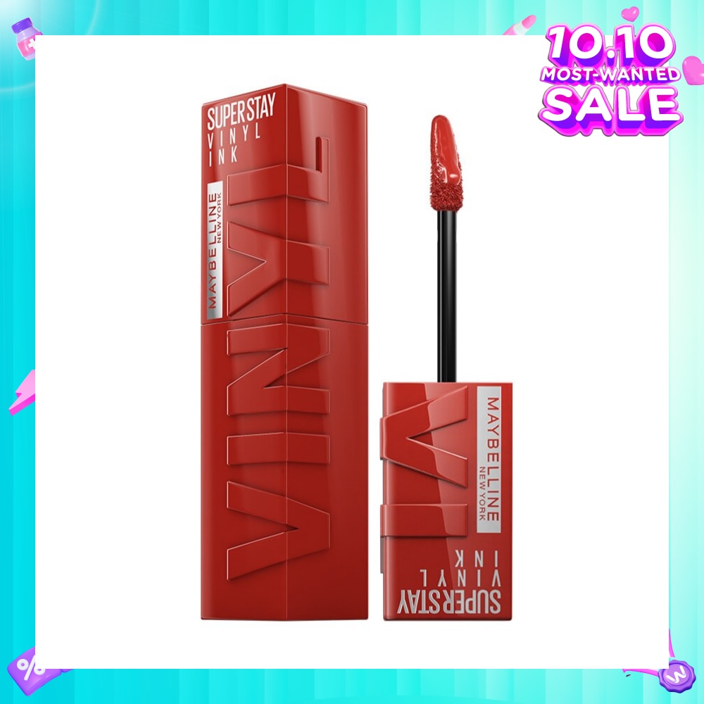 MAYBELLINE SuperStay Vinyl Ink Irrestible 62 Liquid Lipstick (Smudge Proof + 16 Hours Long Wearing) 41g