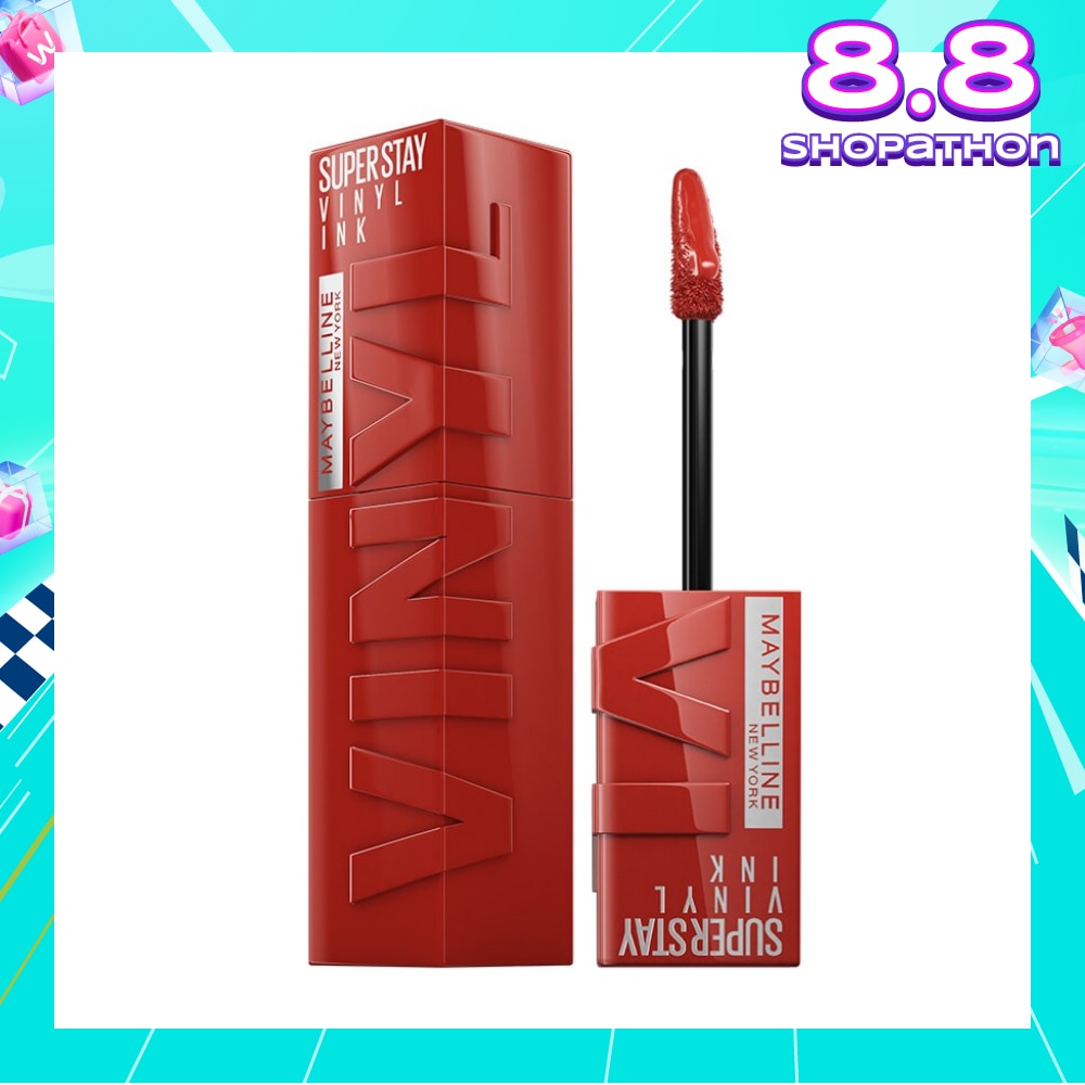 MAYBELLINE SuperStay Vinyl Ink Irrestible 62 Liquid Lipstick (Smudge Proof + 16 Hours Long Wearing) 41g