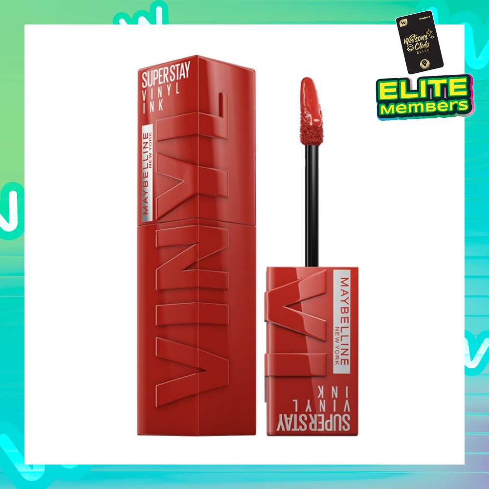 MAYBELLINE SuperStay Vinyl Ink Irrestible 62 Liquid Lipstick (Smudge Proof + 16 Hours Long Wearing) 41g