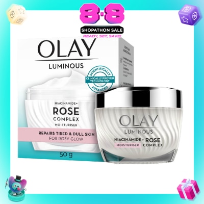 OLAY - Rose Complex Moisturizer (for Rosy Glow Skin + Repairs Tired & Dull Skin) 50g