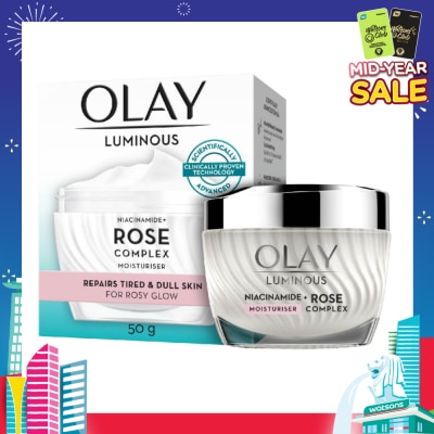 OLAY Rose Complex Moisturizer (for Rosy Glow Skin + Repairs Tired & Dull Skin) 50g