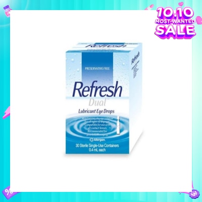 REFRESH Dual Lubricant Eye Drops 0.4ml (Lubricating + Hydrating) 30s