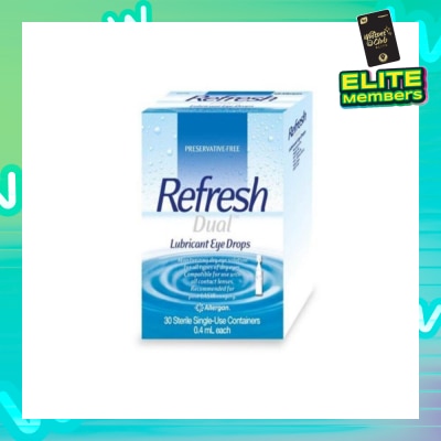 REFRESH Dual Lubricant Eye Drops 0.4ml (Lubricating + Hydrating) 30s