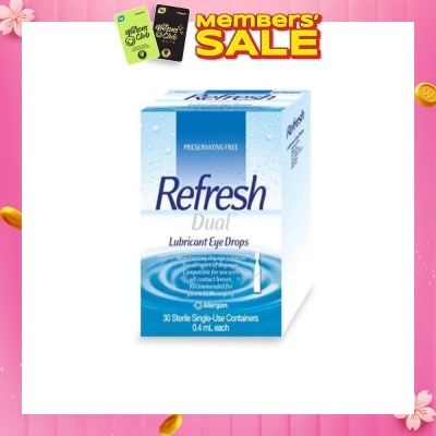 REFRESH Dual Lubricant Eye Drops 0.4ml (Lubricating + Hydrating) 30s