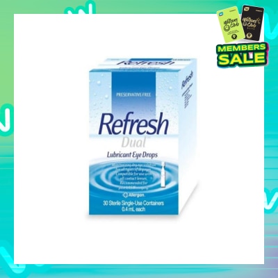 REFRESH Dual Lubricant Eye Drops 0.4ml (Lubricating + Hydrating) 30s