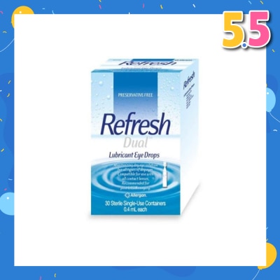 REFRESH Dual Lubricant Eye Drops 0.4ml (Lubricating + Hydrating) 30s