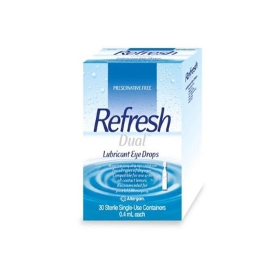 REFRESH Dual Lubricant Eye Drops 0.4ml (Lubricating + Hydrating) 30s