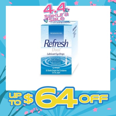 REFRESH - Dual Lubricant Eye Drops 0.4ml (Lubricating + Hydrating) 30s
