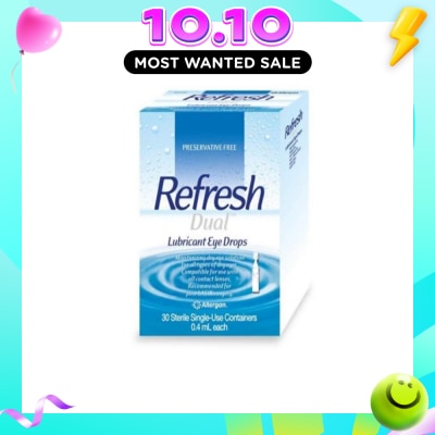 REFRESH Dual Lubricant Eye Drops 0.4ml (Lubricating + Hydrating) 30s image