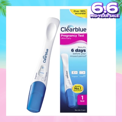 CLEARBLUE Ultra Early Pregnancy Test (Over 99% Accurate + Easy to Read Results) 1s