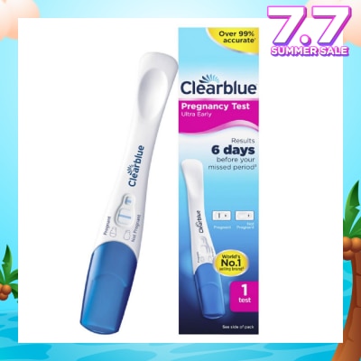 CLEARBLUE Ultra Early Pregnancy Test (Over 99% Accurate + Easy to Read Results) 1s