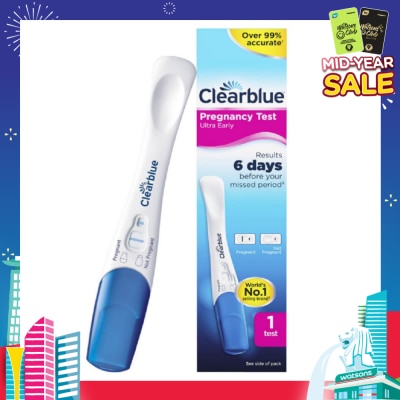CLEARBLUE Ultra Early Pregnancy Test (Over 99% Accurate + Easy to Read Results) 1s