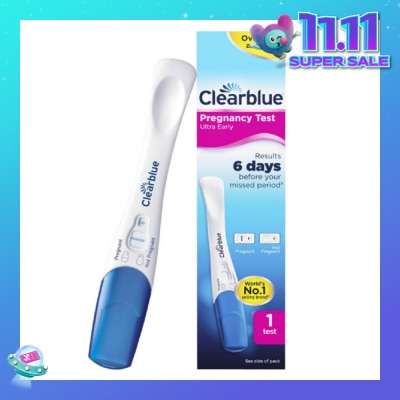 CLEARBLUE Ultra Early Pregnancy Test (Over 99% Accurate + Easy to Read Results) 1s