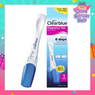 CLEARBLUE Ultra Early Pregnancy Test (Over 99% Accurate + Easy to Read Results) 1s
