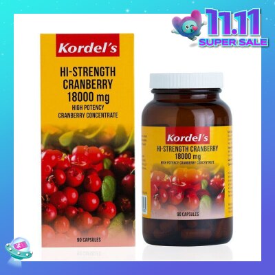 KORDEL'S Hi-Strength Cranberry 18000 Mg Capsules (Support Urinary Tract Health) 90s