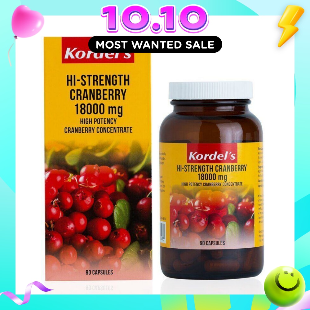 Hi Strength Cranberry 18000 Mg Capsules (Support Urinary Tract Health) 90s image