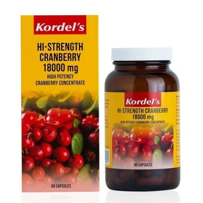 KORDEL'S Hi-Strength Cranberry 18000 Mg Capsules (Support Urinary Tract Health) 90s