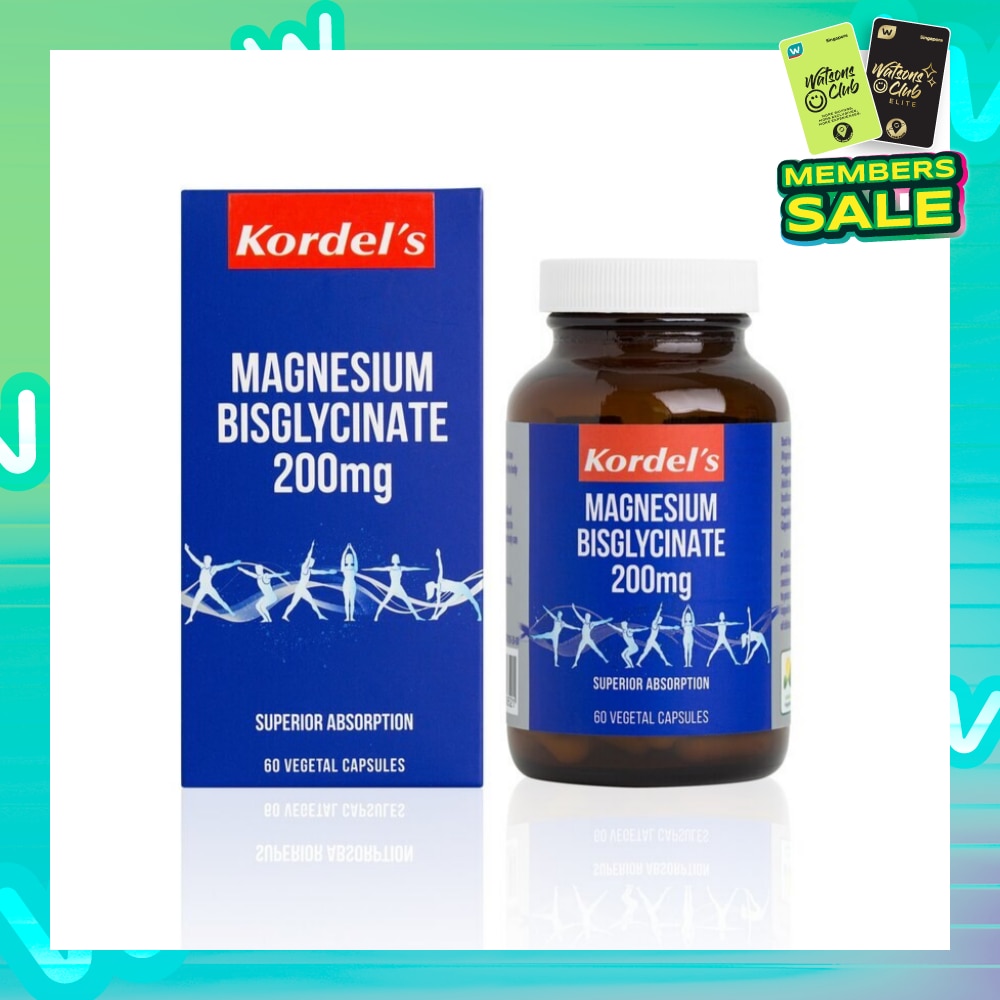 Magnesium Bisglycinate 200Mg Vegetal Capsules (Support Bone And Muscle Health) 60s
